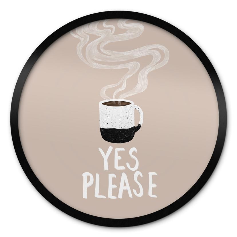 Plakat Varm kop kaffe om morgenen - EMELIEmaria - Round