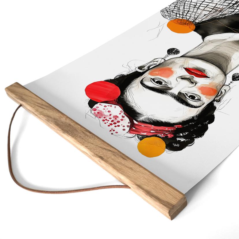 Textil poster Frida Kahlo popkonst porträtt - Jaszke