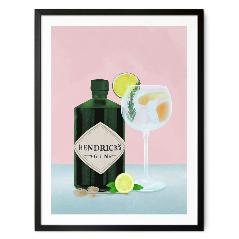 Póster Cóctel Gin Tonic - Lizde