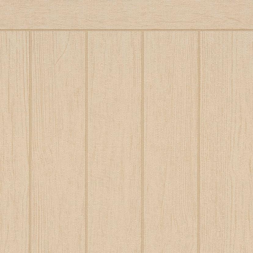 Papel pintado panel de madera beige - Papel no tejido con textura de madera clara y natural
