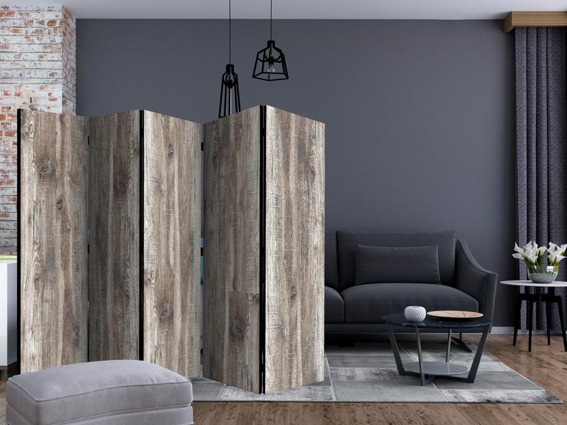 Divisorio per camera - Legno elegante, 5 pezzi - 225x172 cm