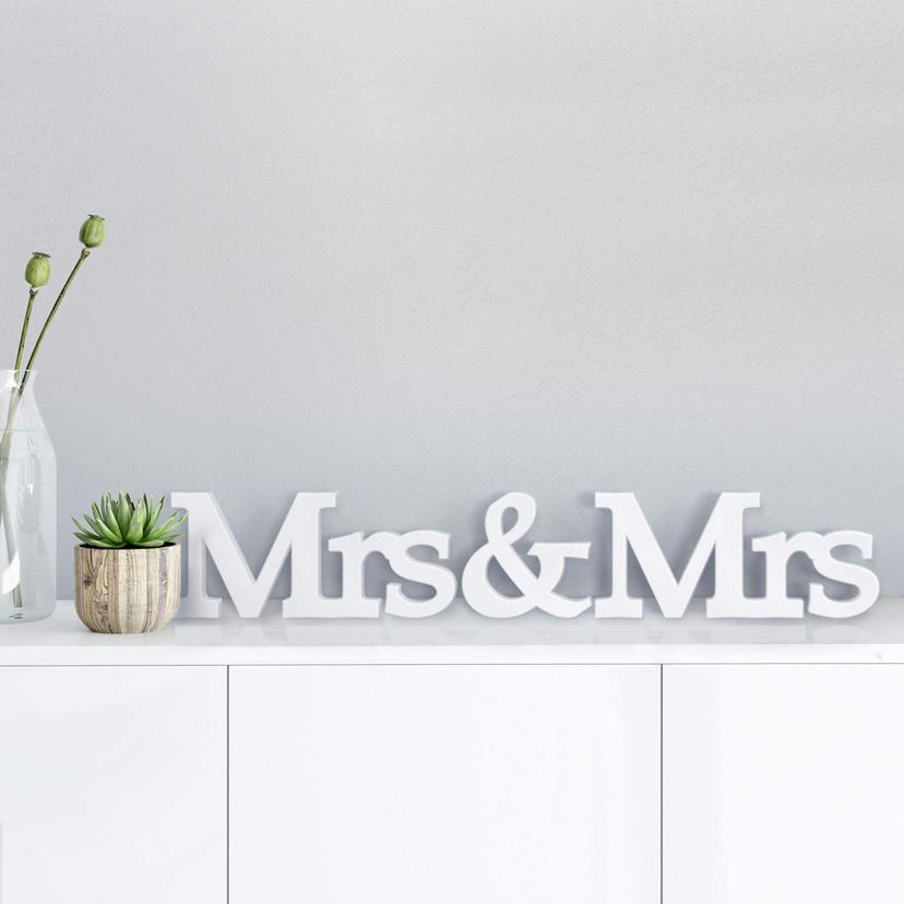 Letras decorativas 3D Mrs & Mrs serif