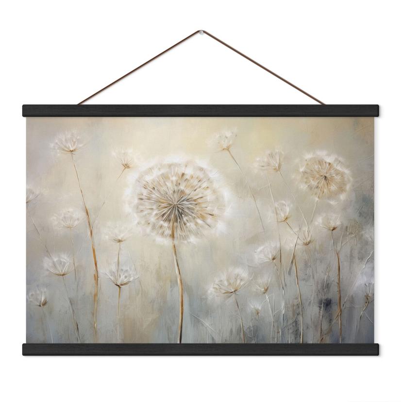 Textielposter Paardenbloemendroom in de lente - Paksoylu