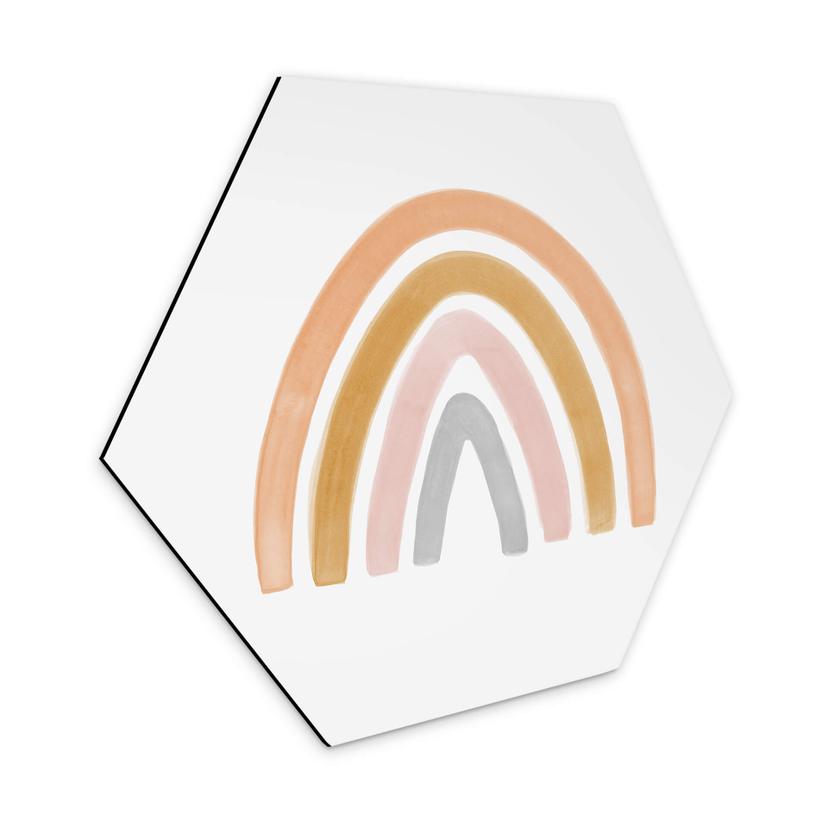 Hexagone - Alu-Dibond Nouveauprints - Arc-en-ciel