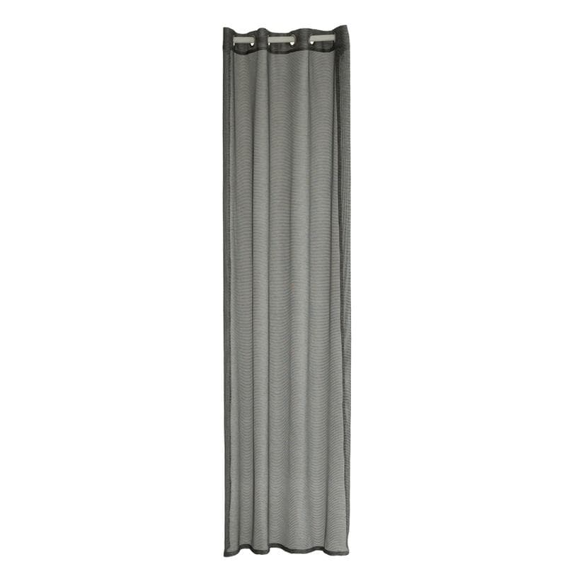 Ösenvorhang silber und anthrazit - Uni Ösenschal - Uni Gardine