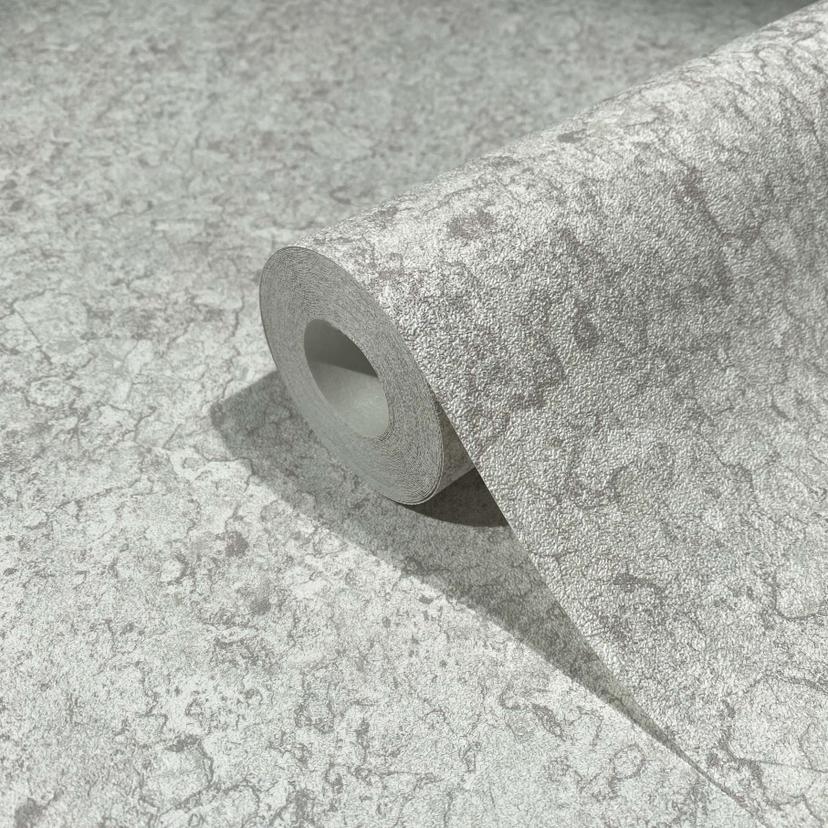 Grafisk tapet, non-woven tapet Flora grå