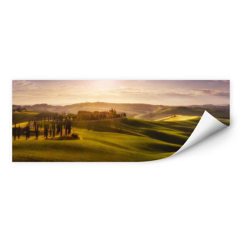 Zelfklevende Poster de la Torre - Toscane Panorama