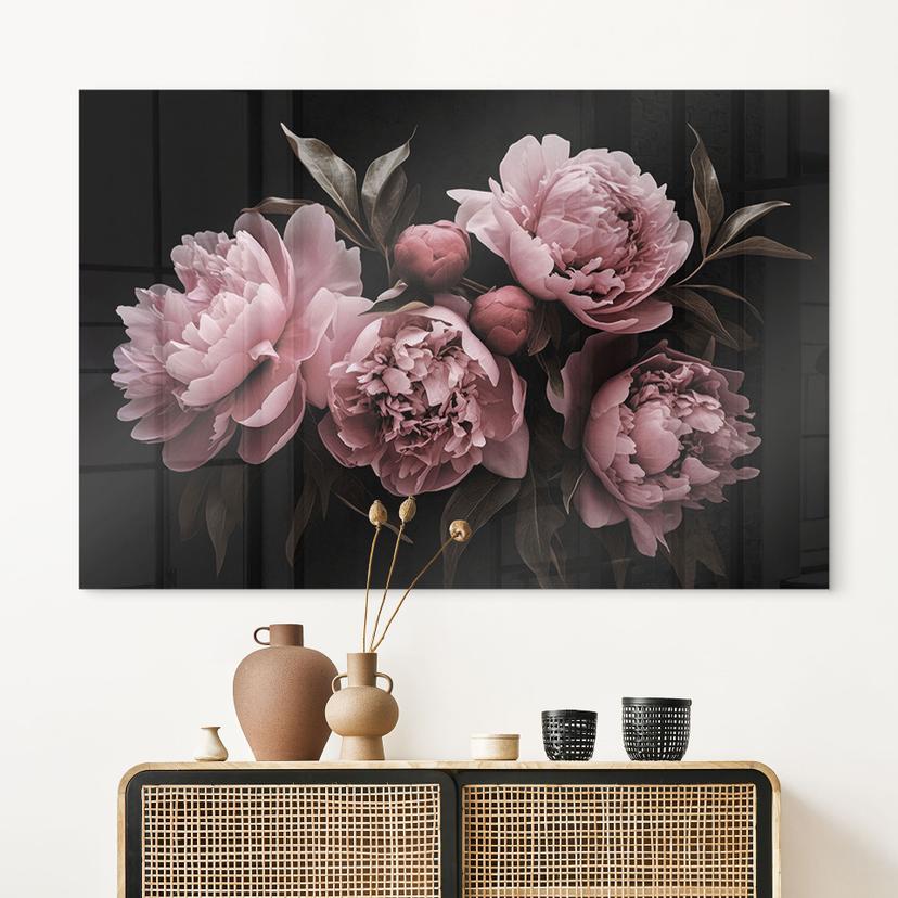 Stampa su vetro acrilico Peonia rosa - Haase