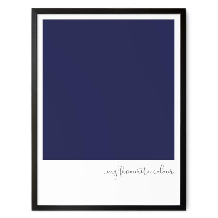 Poster My favourite colour - dark blue