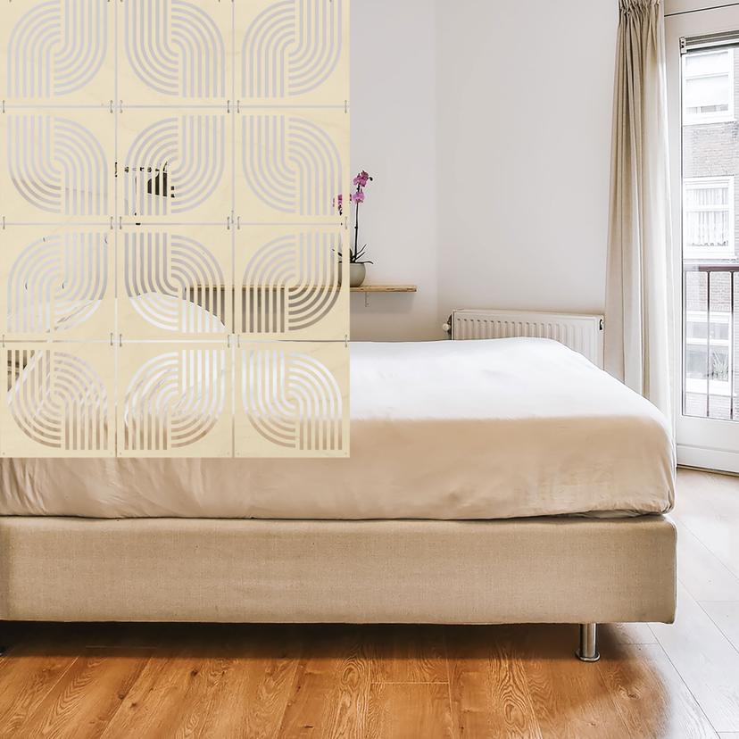 Separador de ambientes de madera con Muestra de arco iris - álamo
