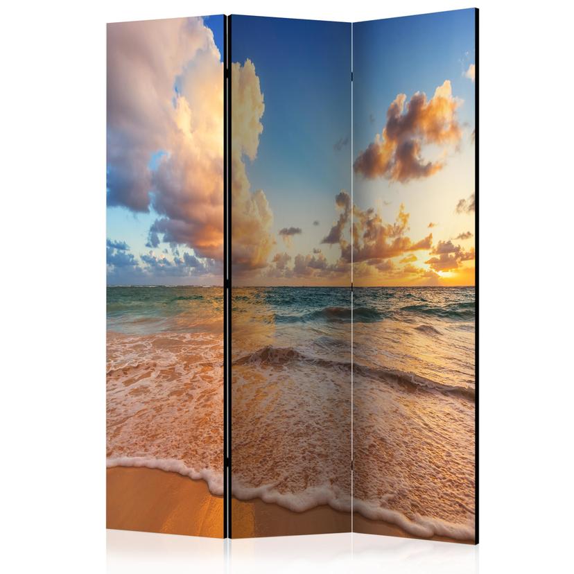 Screen room divider - Morgen ved havet, 3-delt
