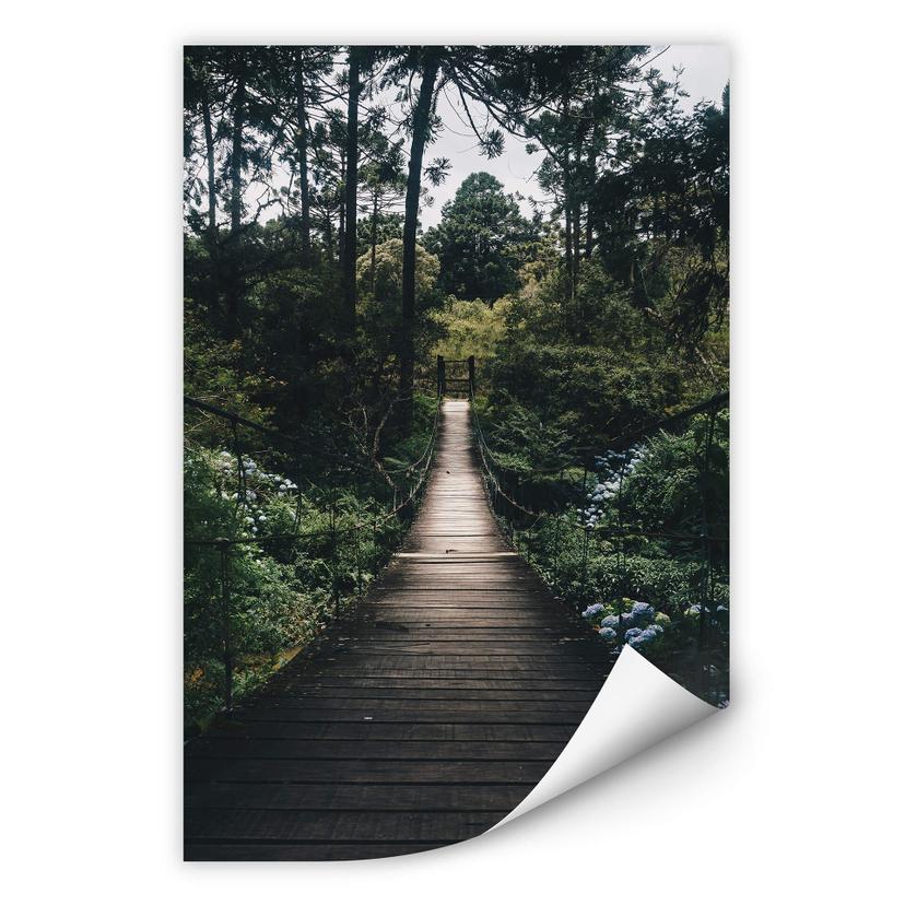 Zelfklevende Poster  Weg in het bos