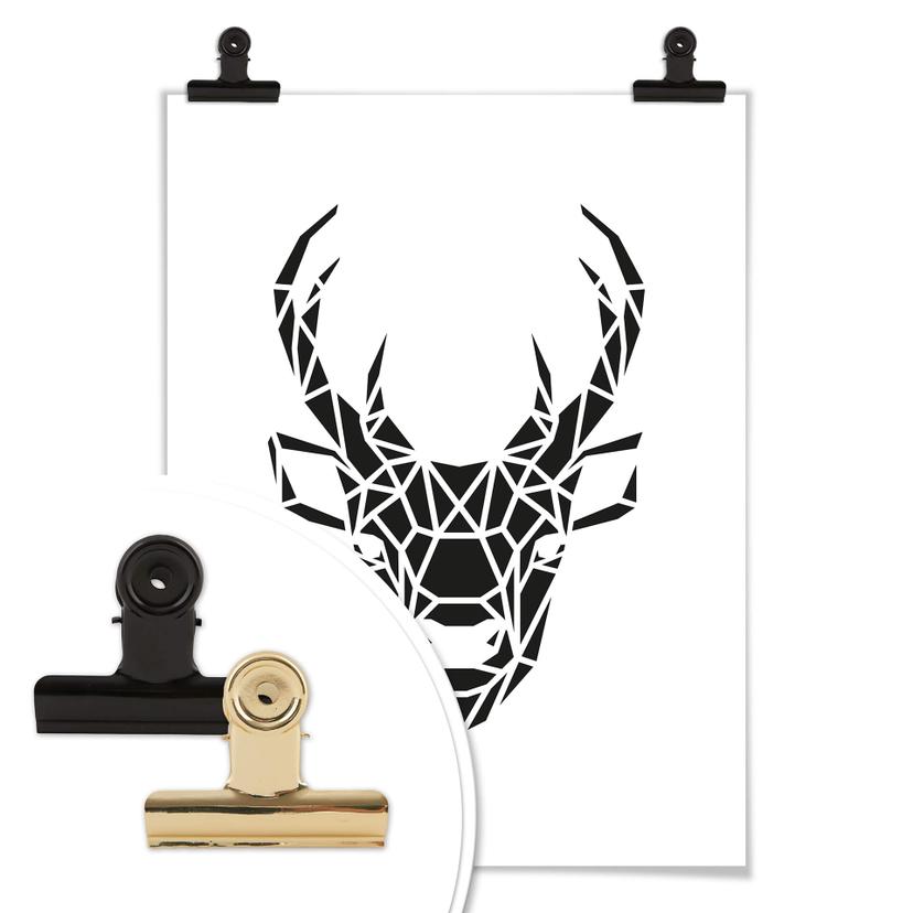 Póster - Ciervo de origami