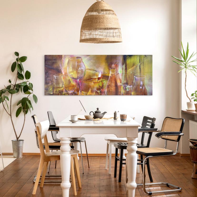 Tableau sur verre acrylique Vases et verres - Schmucker