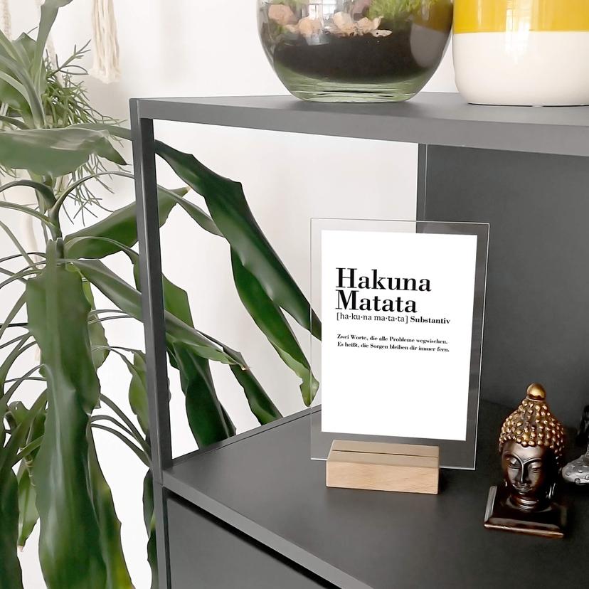 Tischaufsteller Grammatik - Hakuna Matata