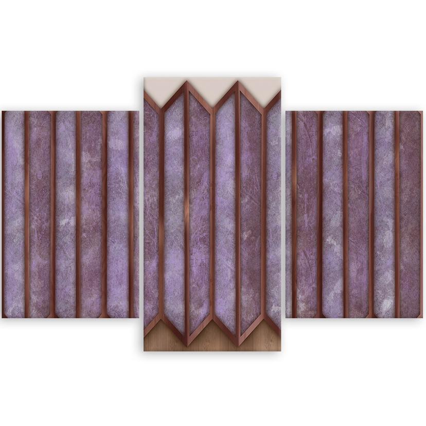 Stampa su tela in 3 pezzi, finestra 3D colorata
