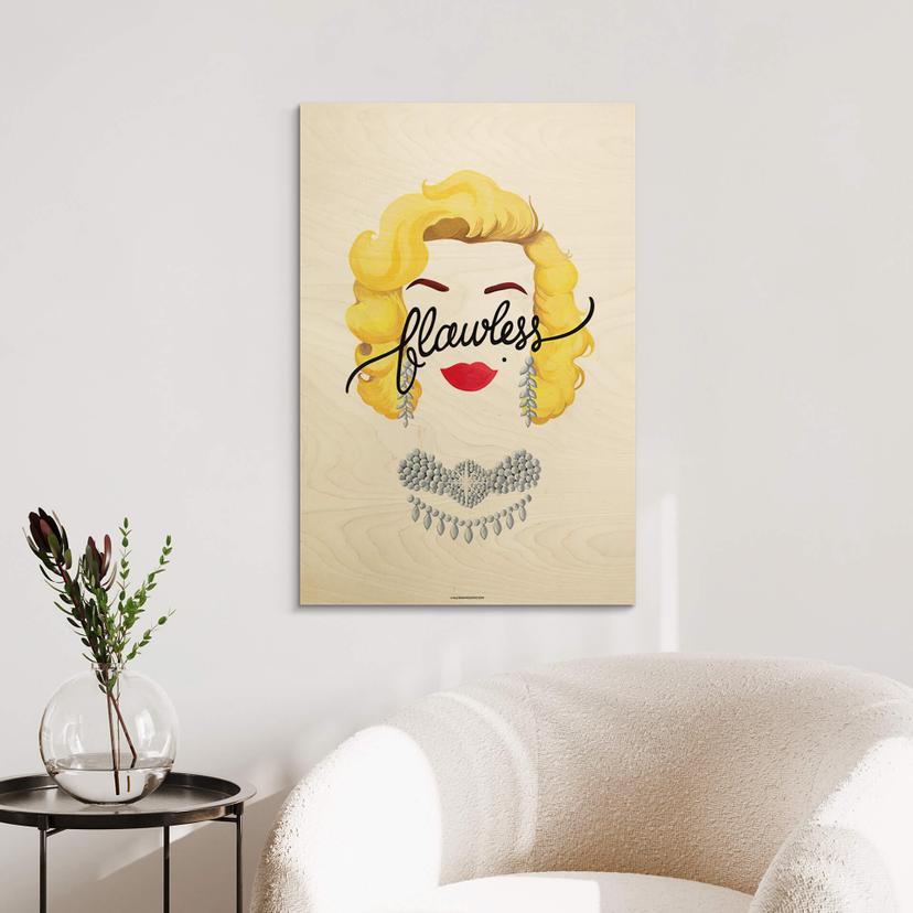 Stampa su legno Tohmé - Flawless Marilyn