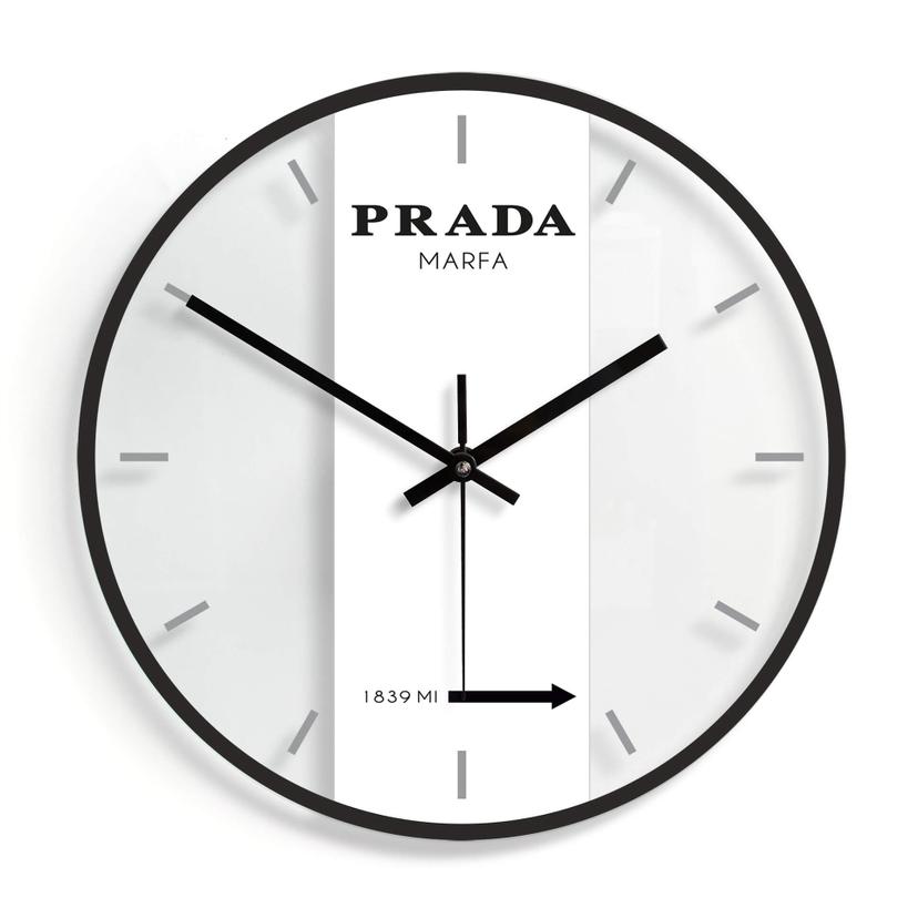 Horloge murale en verre - Prada Marfa