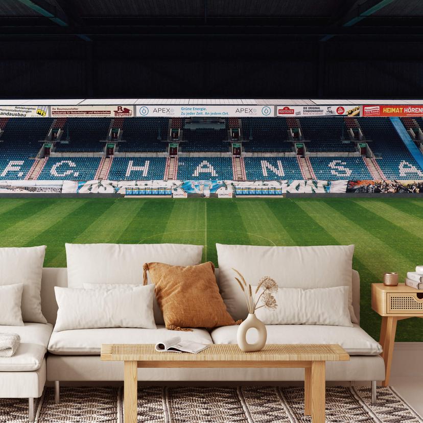 Fototapet FC Hansa Rostock Stadion-tribune - 384x260 cm
