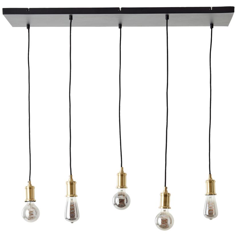 Pendelleuchte Emmanuel, schwarz, 95 x 133 cm, Metall Pendellampe, dimmbar