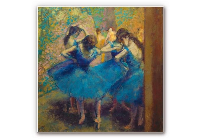 Wandbild Degas - Die blauen Tänzerinnen