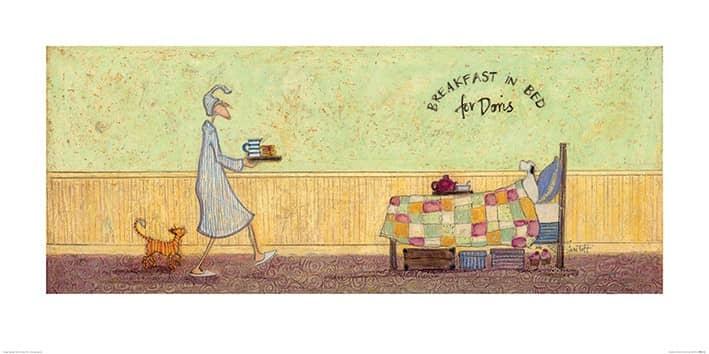 Plakat Sam Toft - Breakfast in Bed For Doris kunsttryk, Sam Toft (100 x 50 cm)