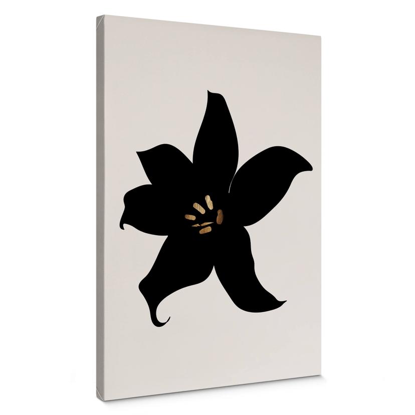 Lienzo Kubistika - Orquídea oscura
