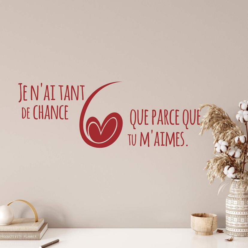 Adesivo murale - Je n'ai tant de chance