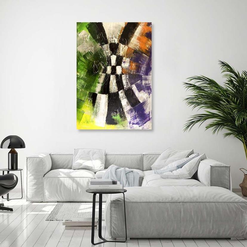Stampe su tela, Pittura astratta colorata