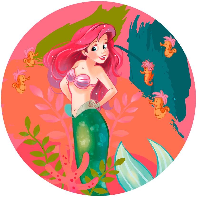 Selvklæbende tapet - Ariel Happy Coral - 125 x 125 cm