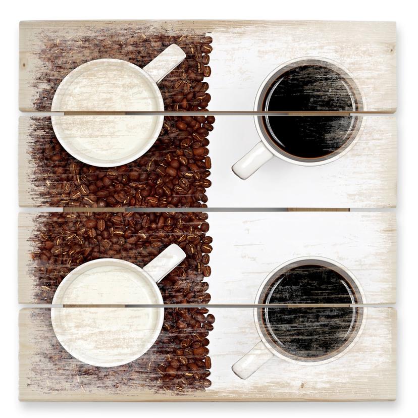 Cuadro de madera Lavsen - Blanco Espresso - 40x41,5 cm