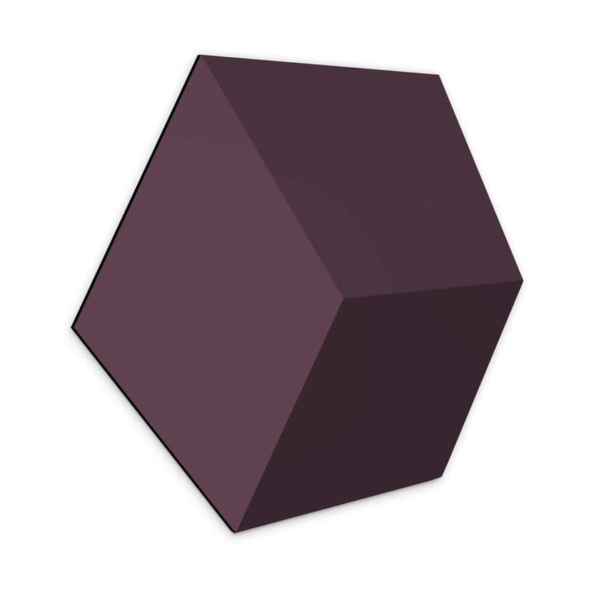 3D Hexagon Alu-Dibond - Lilla