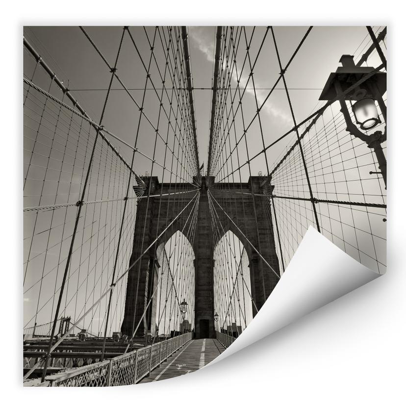 Zelfklevende Poster - Brooklyn Bridge