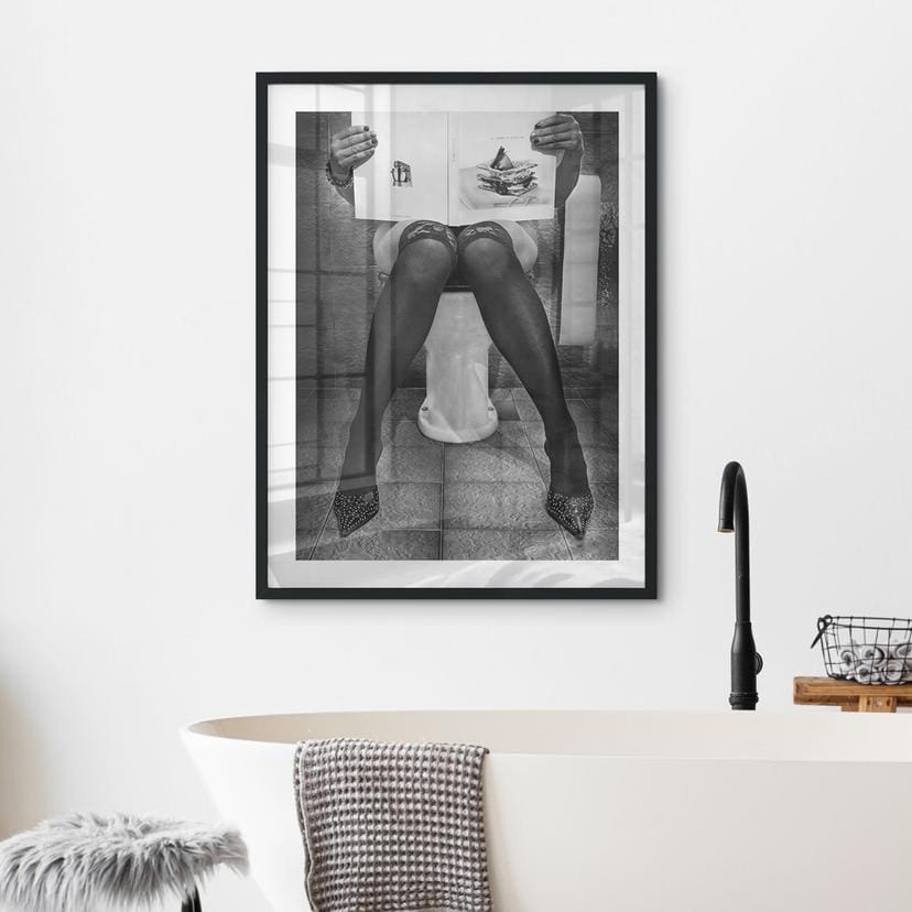 Poster Erotisk kvinna i badrummet - Toniolo