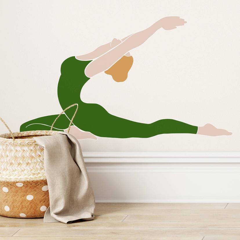 Muursticker Yoga Duif