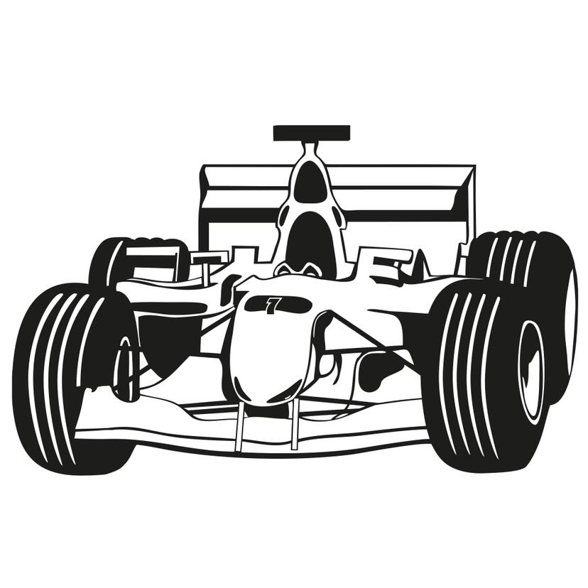 Adesivo murale - Auto da corsa 2