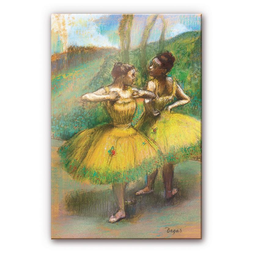 Akrylbillede Degas - To dansere i gult