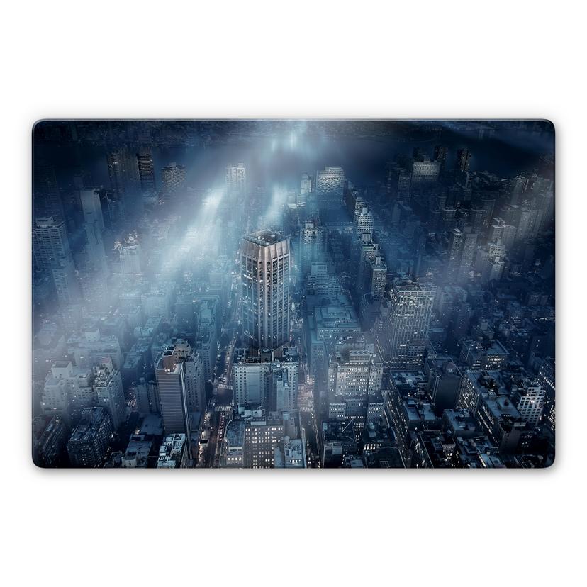 Tableau sur verre Løndal - Brouillard à NYC