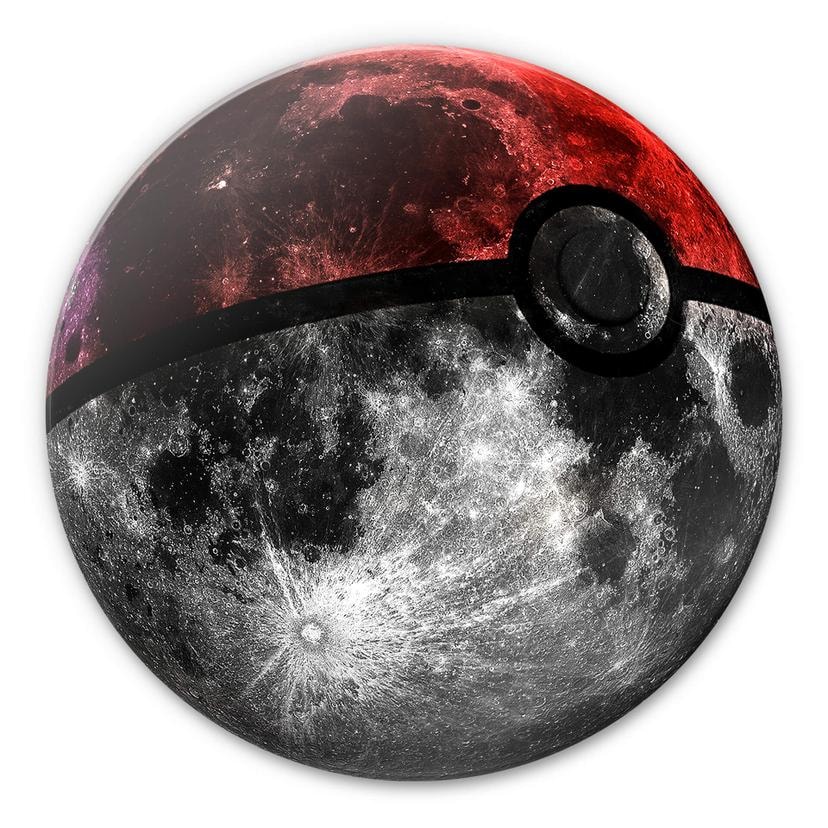 Glasschilderij Nicebleed - Pokémoon - rond