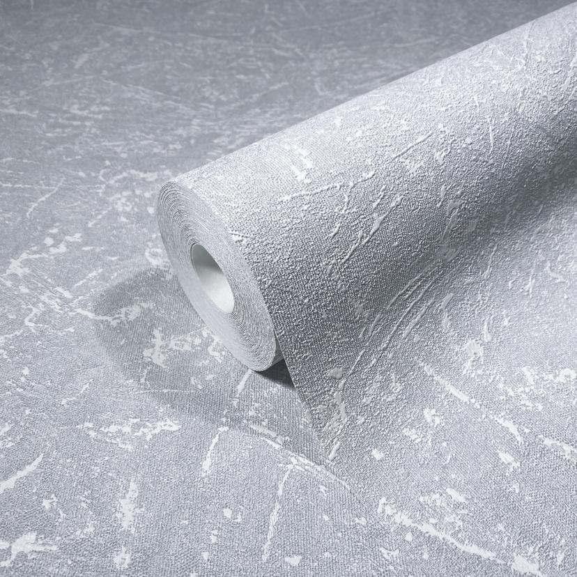 Non-woven tapet med gipsstruktur grå tekstur