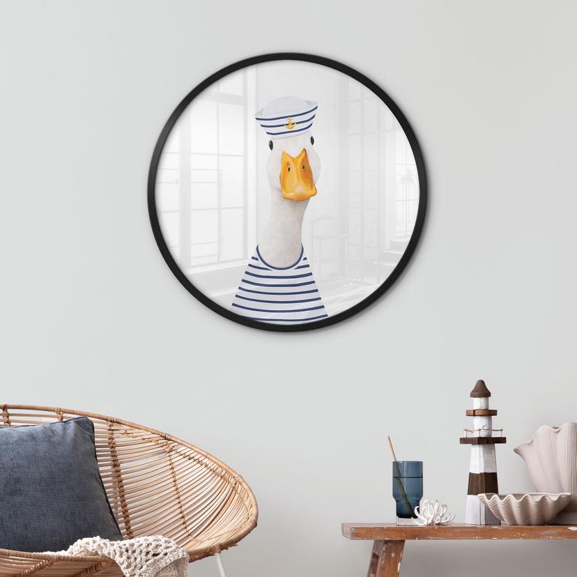 Poster Maritieme Gans-Matroos Rond - Korenkova