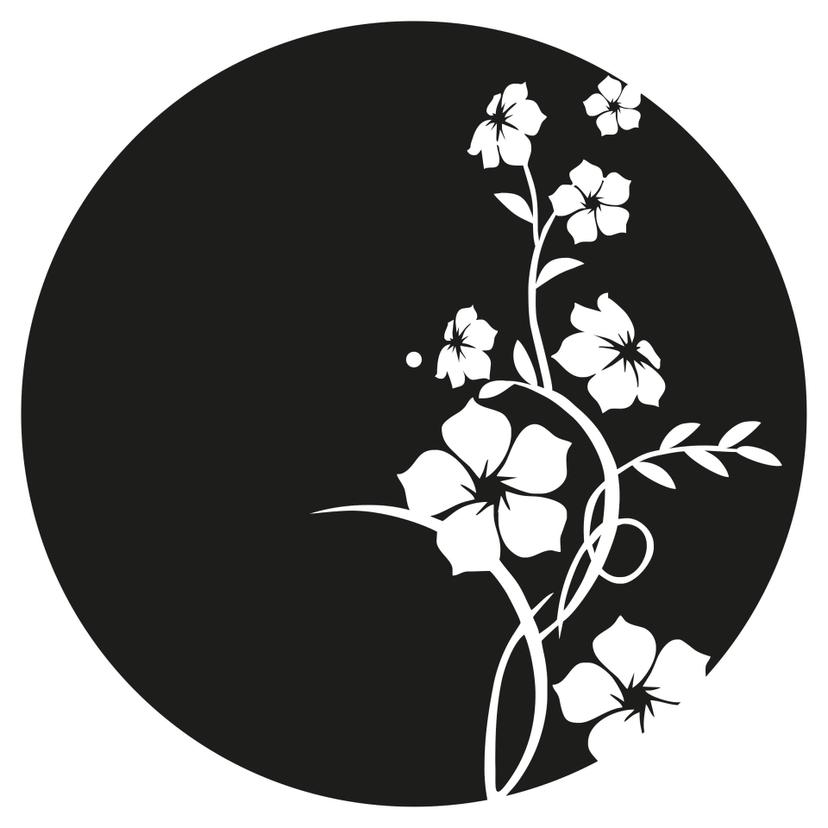 Adesivo murale - orologio fiori di giada