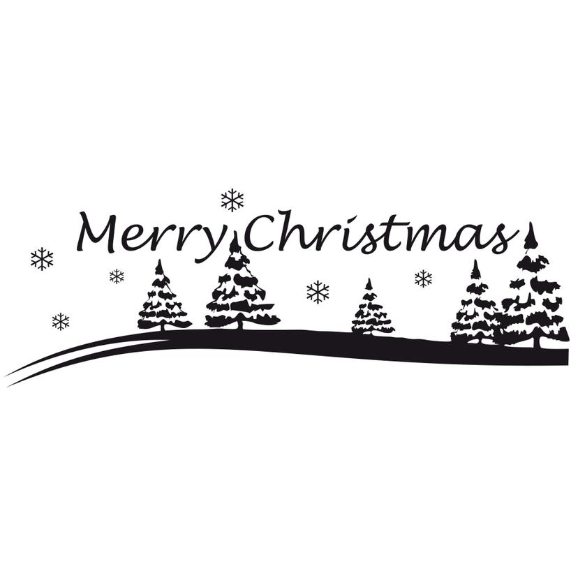 Merry Christmas paesaggio invernale