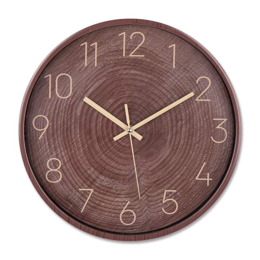 Wanduhr Baumstamm in Holzoptik Ø30 cm