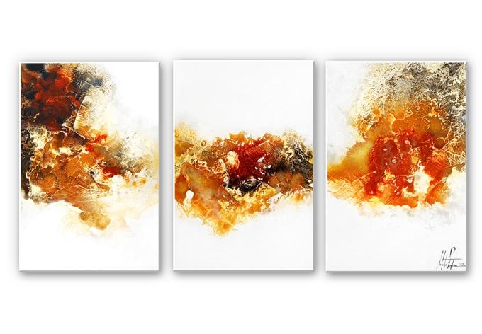 Tableau Forex - Fedrau - Or liquide 04 (3 parties)