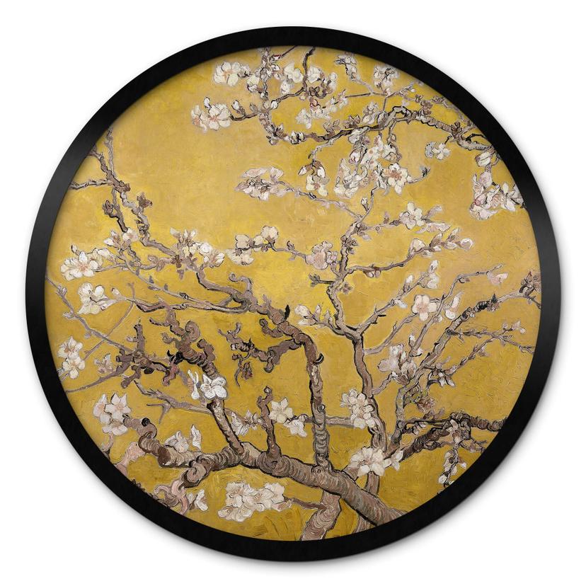 Póster van Gogh - Almendro en Flor Ocre - Redondo