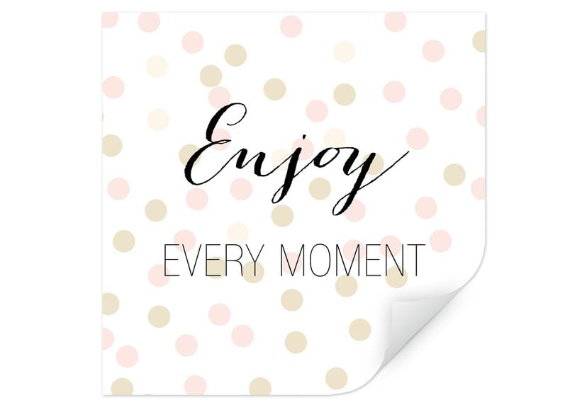 Muurprint Confetti & Cream – Enjoy every moment
