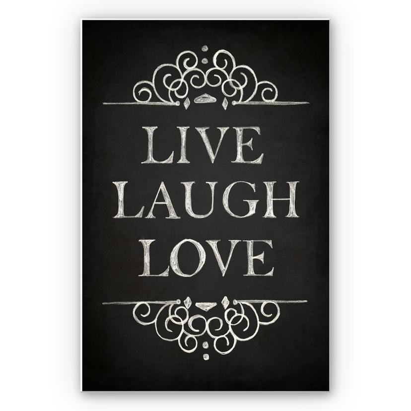 Tableau Forex - Tableau en mousse PVC dure - Live Laugh Love