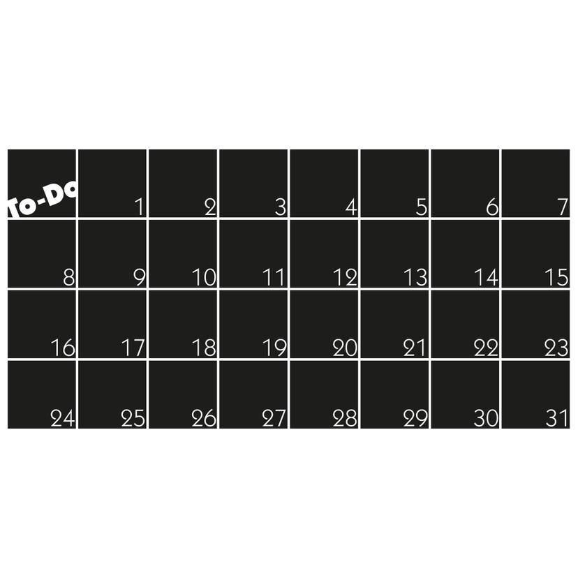 Wallsticker Tavlefolie - Månedsplan 1