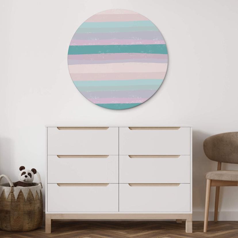 Wandcirkel Uplusmestudio - Coloured Stripes
